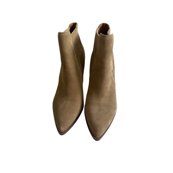 MARC FISHER Tan Suede Heels Ankle Boots Size 6 - Picture 7 of 8